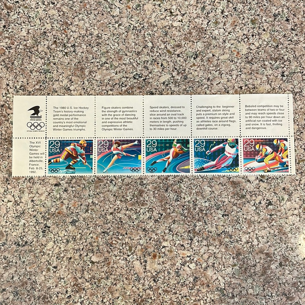 Olympic  winter games stamps